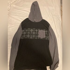 Vans Long sleeve T-shirt with hood, Black, XXL